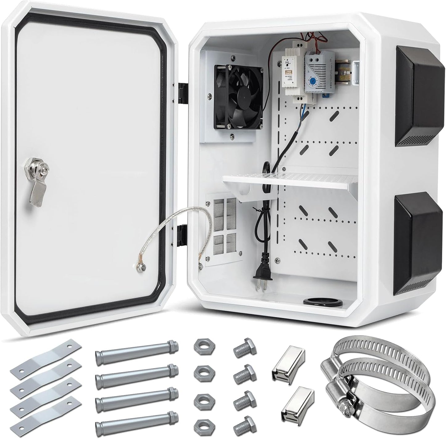 Caja eléctrica exterior con termostato y ventilador IP65
