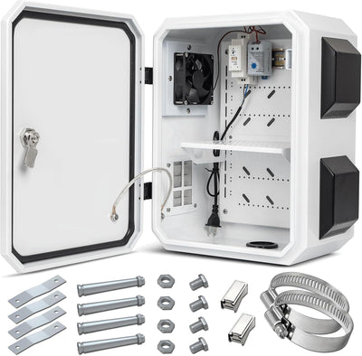 Caja eléctrica exterior con termostato y ventilador IP65