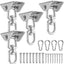 4 Perchas Acero Inox 1000lb Rotación 360° para Columpio