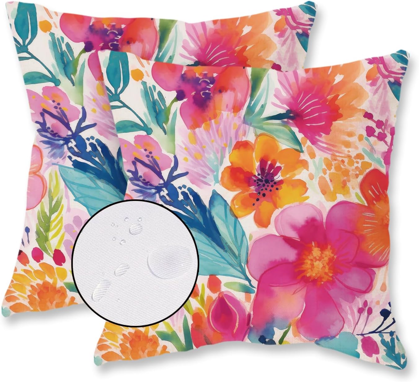 2 Pzas Fundas Almohada 16x16" Impermeables