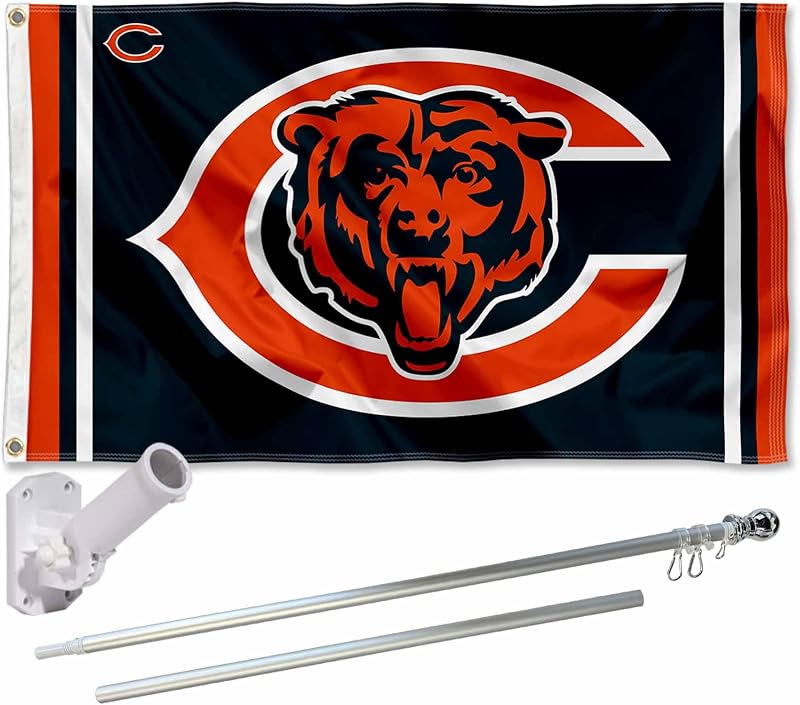 Kit soporte y mástil bandera doble logotipo Bears