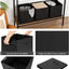Cubos almacenamiento negro cuero 11" asa plegables set 4