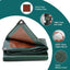 Lona 10x12pulg resistente agua cubierta exterior verde/marrón