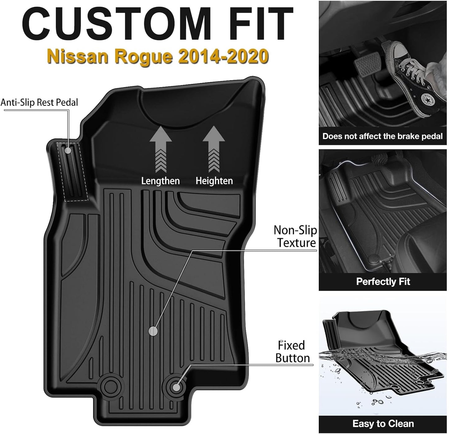 Alfombrillas coche Nissan Rogue 14-20 antiderrap