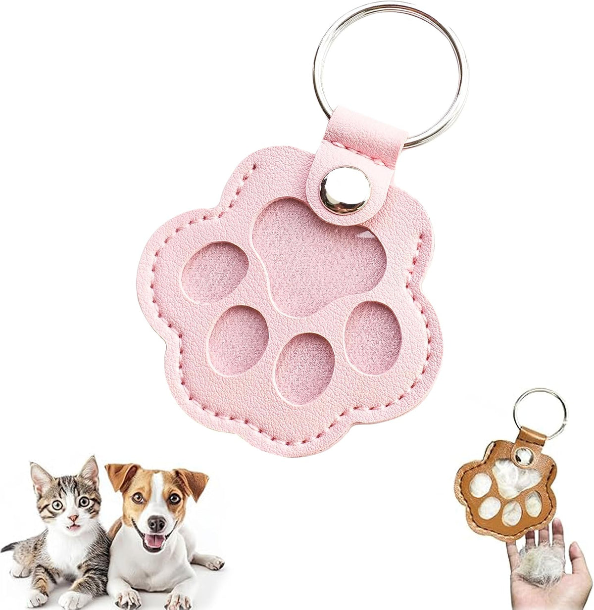 Llavero con pata de mascota para perro y gato