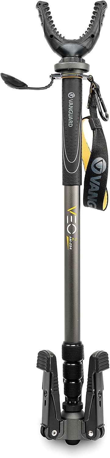 Bastón disparo base 3 soportes rótula yugo U gris
