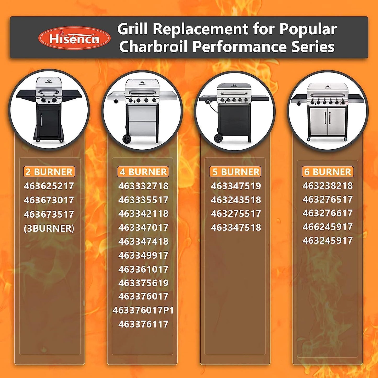 Repuesto acero inox para parrilla Charbroil