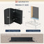 Gabinete baño negro 20x30pulg metal biselado con espejo
