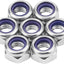 Tuercas hex M6 acero inox 304 con nailon autoadhesivas 50 pzas
