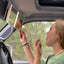Espejo maquillaje coche 3 modos luz visera recargable
