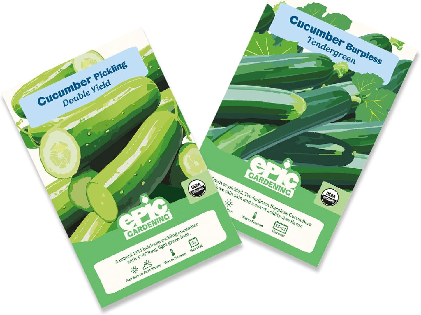 Paquete semillas pepino 2 variedades sin OMG para jardín