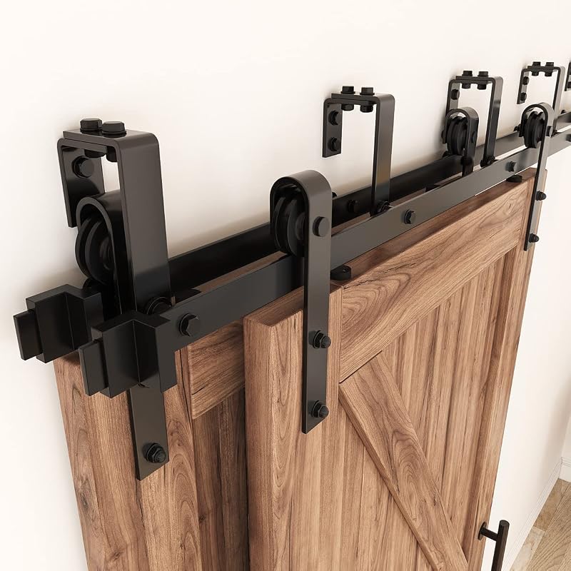 Conjunto herramientas instalar puertas corredizas establo