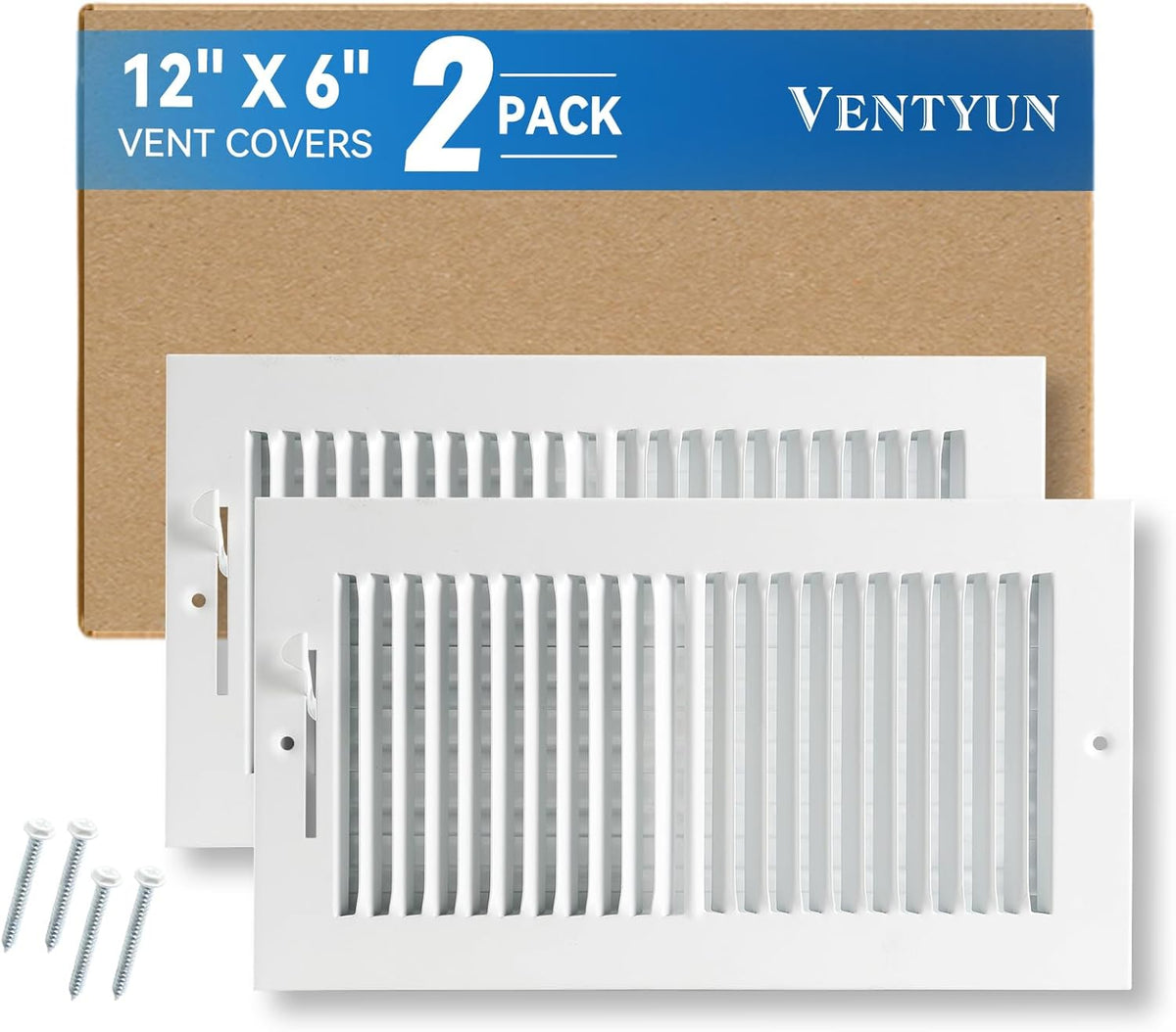 Cubierta ventilación pared techo 12x6pulg ajustable bidireccional