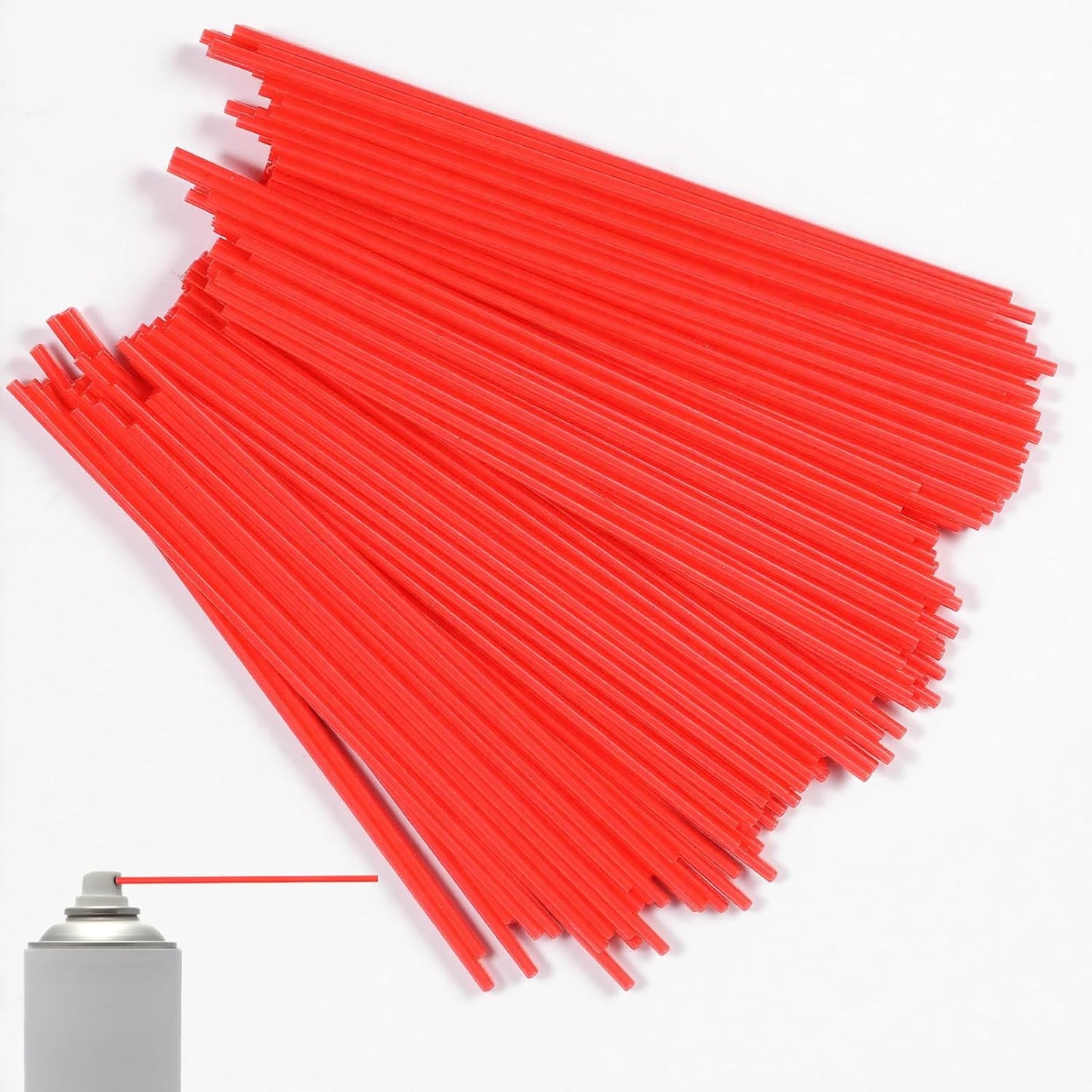 Paquete de 250 popotes de aerosol rojos para limpiador de pintura y aceite lubricante