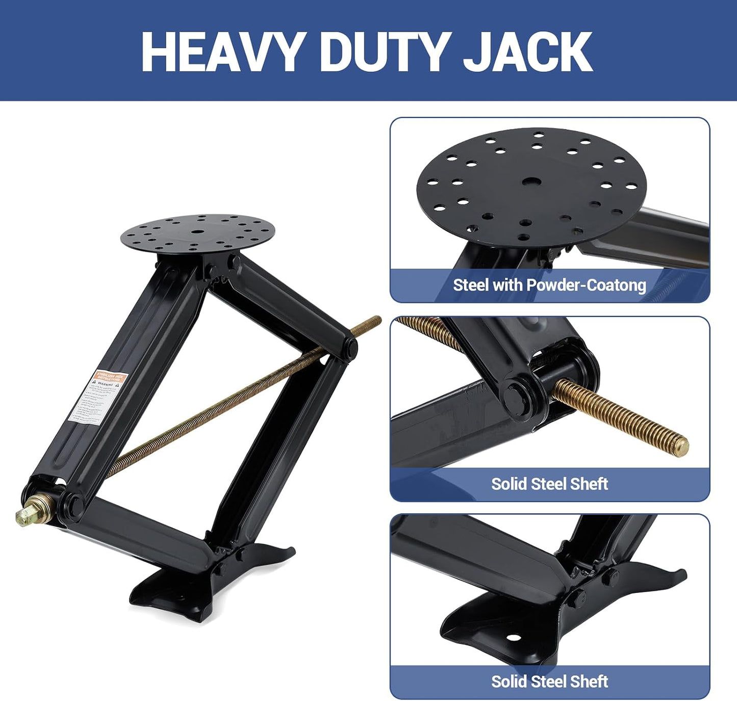 Gato tijera para camper auto 4-30" 7500lbs servicio pesado