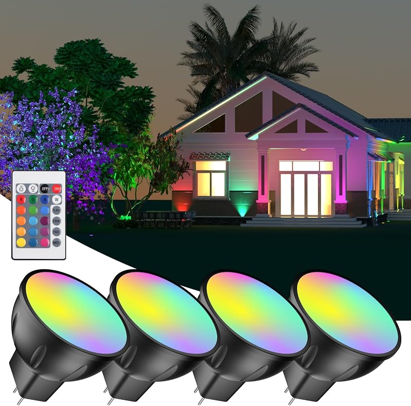 Bombilla LED RGB MR11 GU4 12V control remoto multicolor