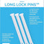 Pasadores bloqueo largo mango vacío pack 3