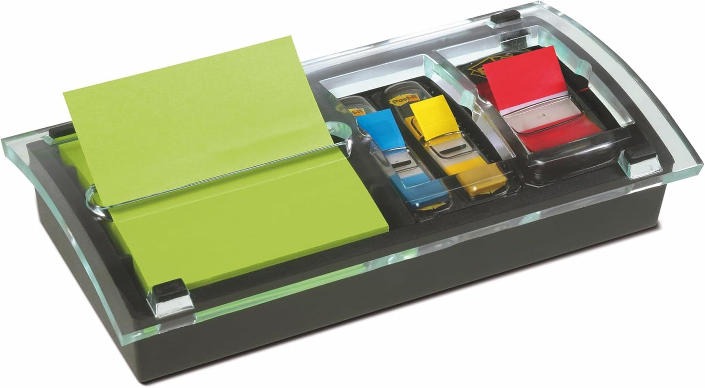 Dispensador notas y banderas base negra transparente