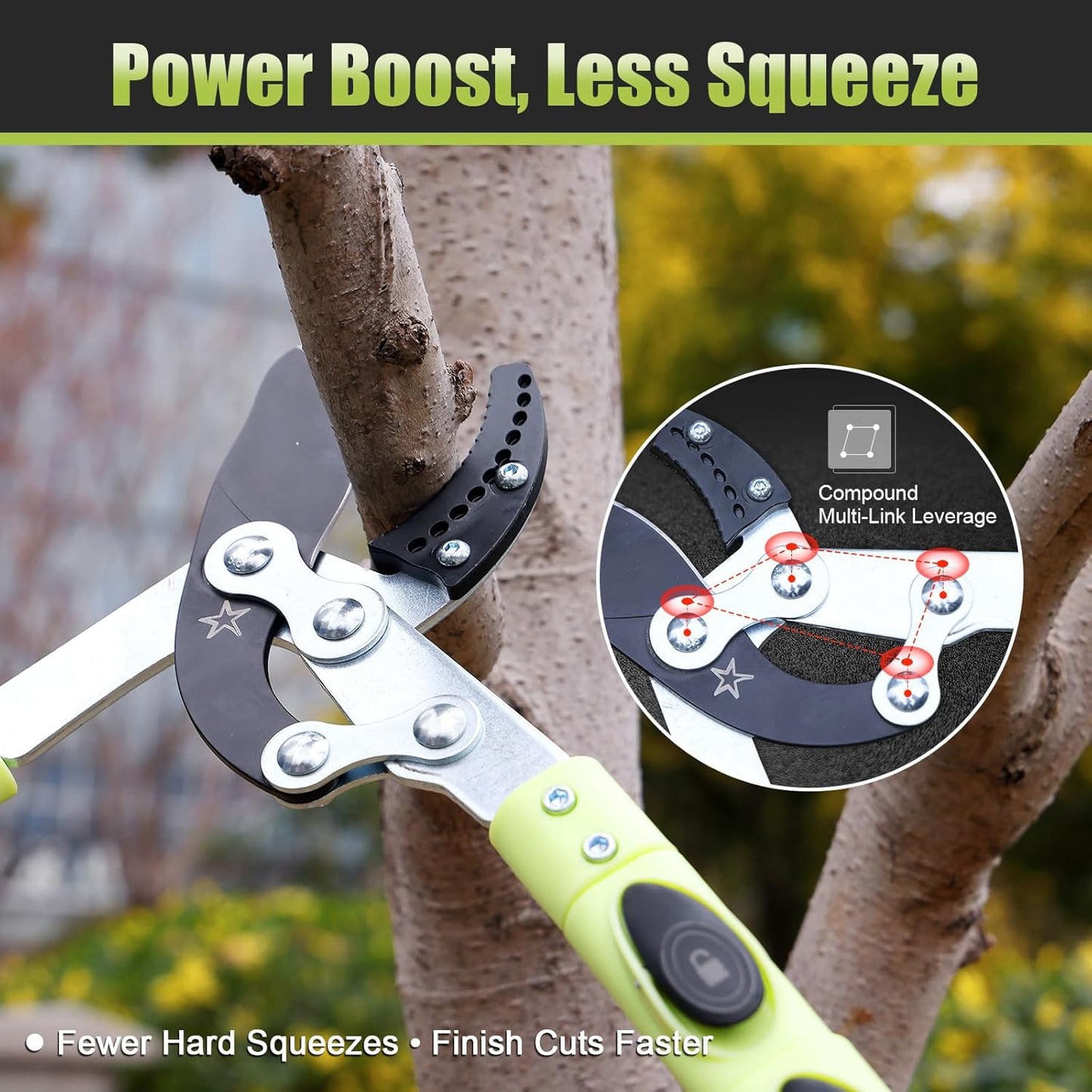 Tijeras podar jardinería extensible 25-44pulg ramas hasta 2pulg