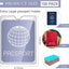 Soporte pasaporte 4x6pulg con muesca sobres PVC transparentes