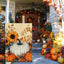 Bandera jardín calabaza otoño 12x18pulg arpillera doble cara