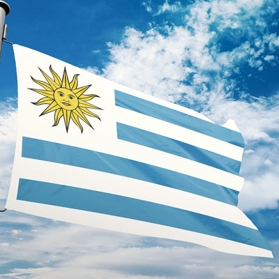 Bandera Uruguay 3x5ft poliéster anti UV interiores exteriores