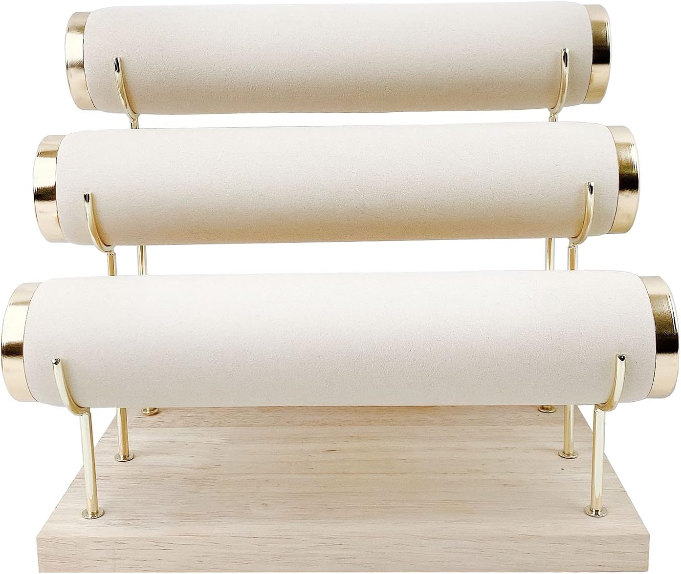 Soporte pulsera desmontable terciopelo beige