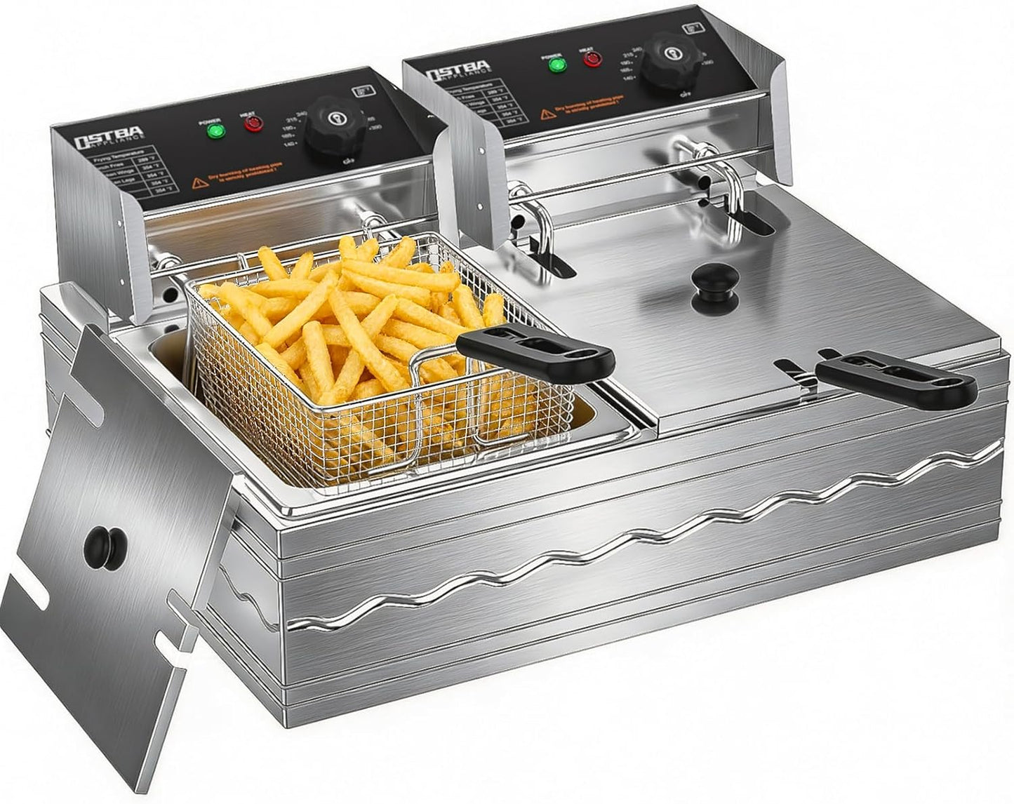 Freidora eléctrica acero inox 20.7qt 3200W ajustable