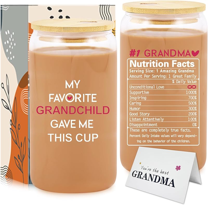 Vaso café helado 16oz regalo broma para abuela