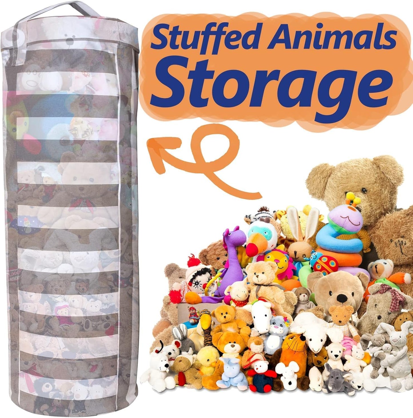 Funda puf almacenamiento juguetes niños multiusos