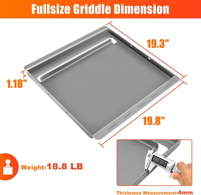 Insertos plancha 19.8x19.3pulg para parrilla Char-Griller
