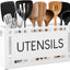 Soporte utensilios cocina madera 3 compartimentos