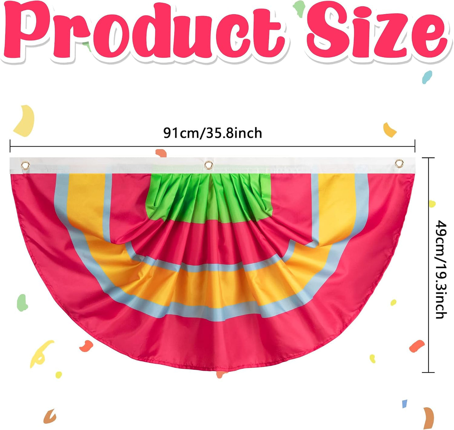 8 Banderines Serape 3x1.5ft para Fiesta Cinco de Mayo