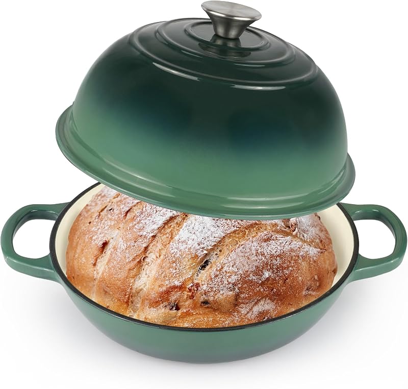 Horno de pan hierro fundido esmaltado 10pulg con tapa