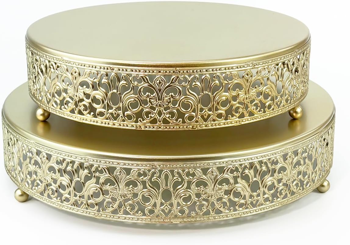 3 Pzas Soportes Metal para Cupcakes Dorado