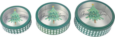 Cajas galletas Navidad con ventana set 3 latas regalo