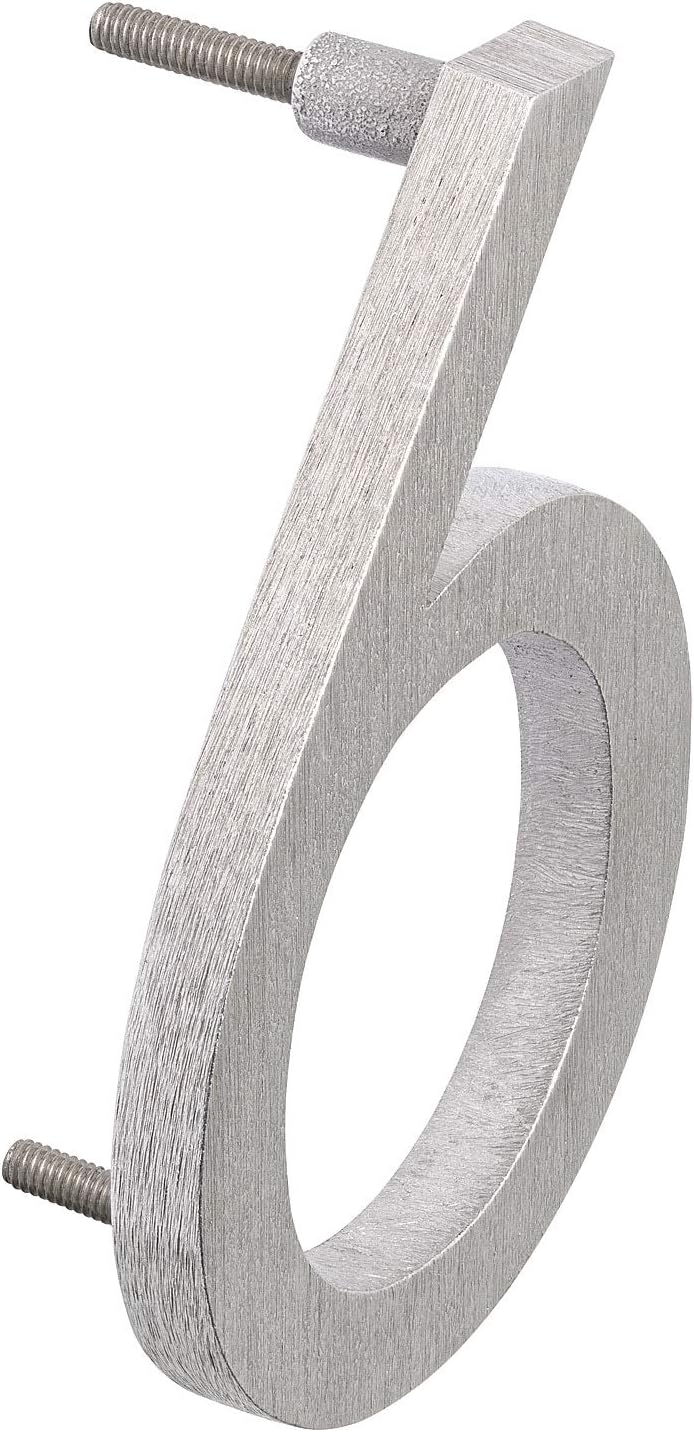 Números de casa aluminio cepillado 8"