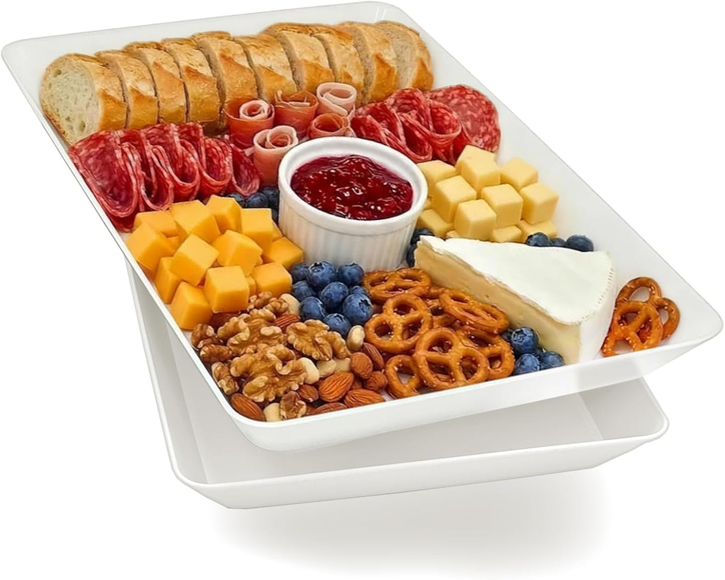 Bandeja servir 2 pzas para frutas aperitivos postres fiesta