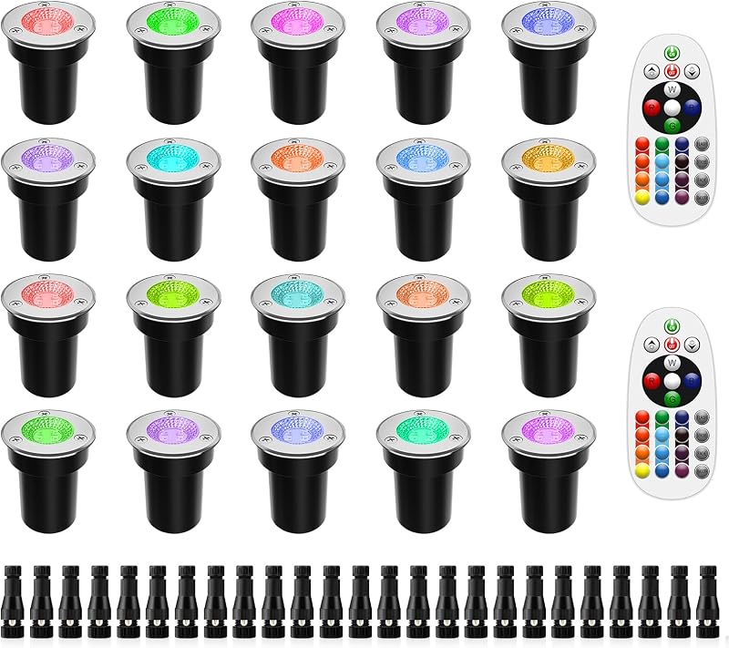Luz LED RGB para pozo y jardín 12-24V