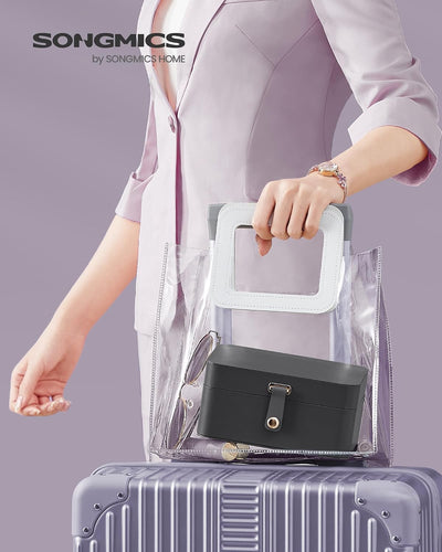 Caja organizadora joyas 2 capas viaje gris