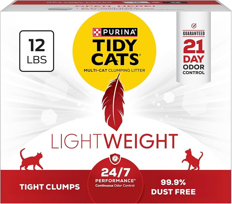 Arena ligera para gatos bajo polvo control olores 12lb