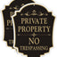 2 Carteles Propiedad Privada Aluminio 12x10pulg Resistentes