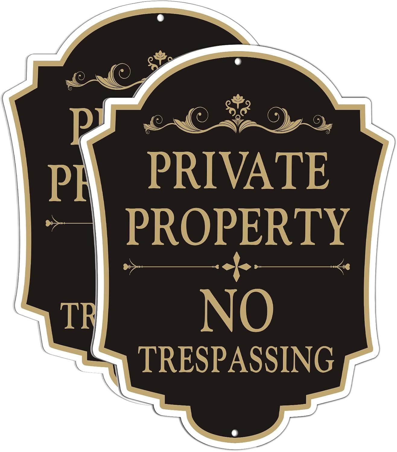 2 Carteles Propiedad Privada Aluminio 12x10pulg Resistentes