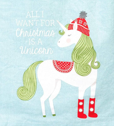Toalla cocina unicornio navidad