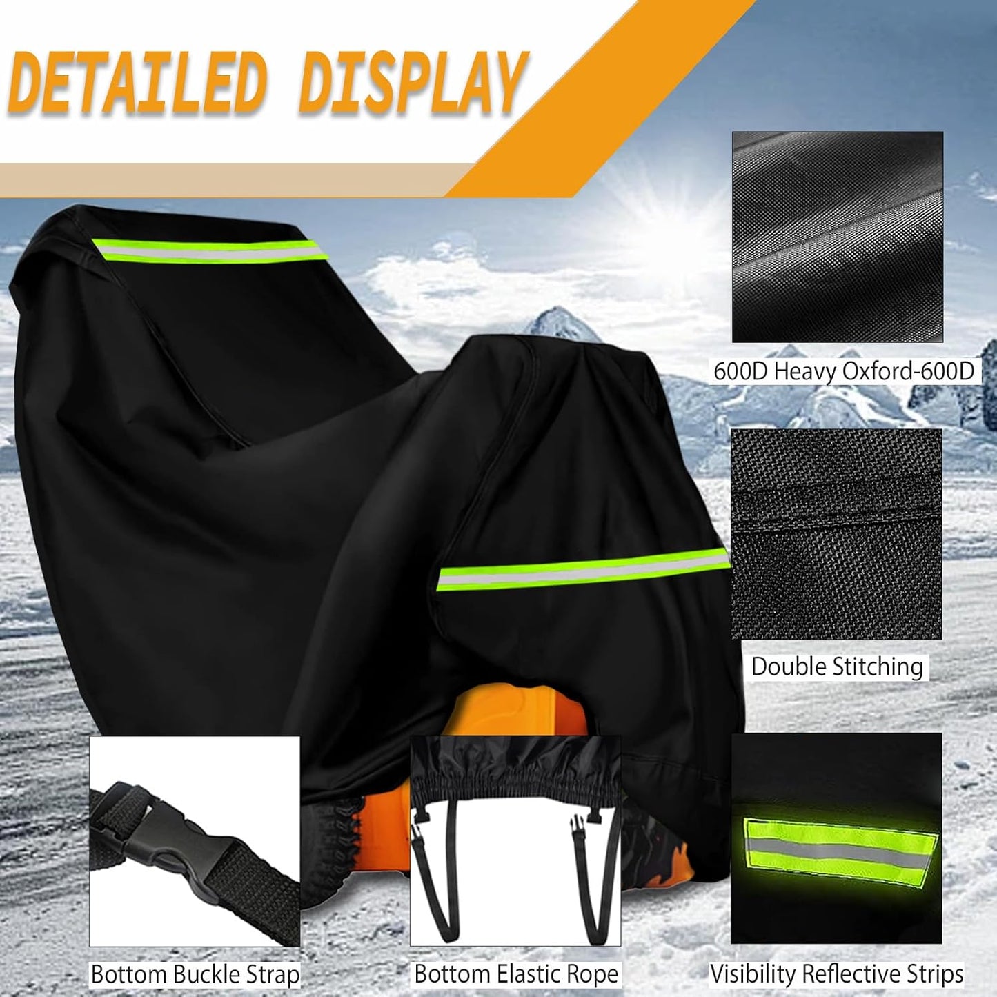 Cubierta soplador nieve impermeable 24-32pulg 600D universal