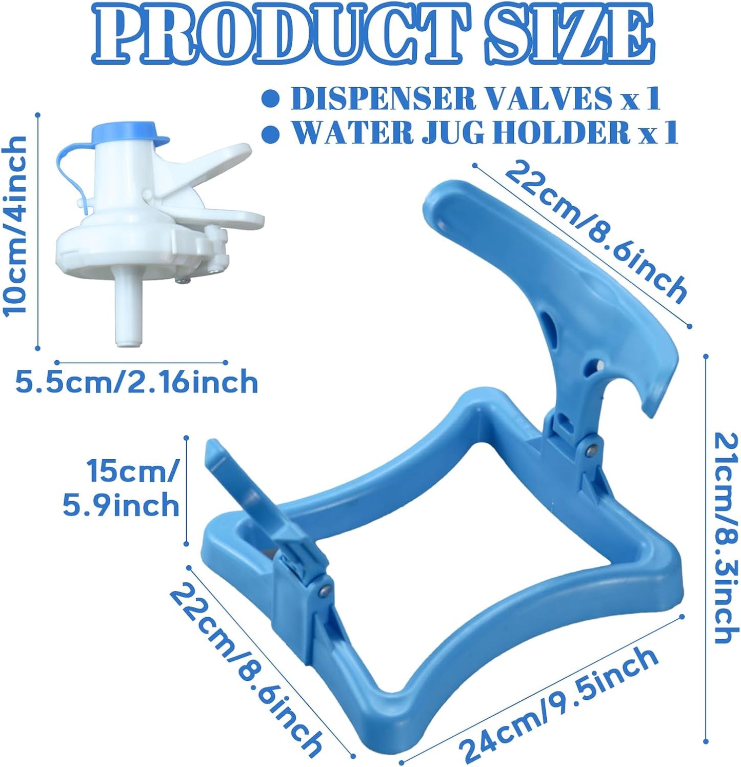 Soporte dispensador agua 3-5gal plegable con boquilla