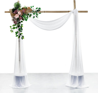 Panel tela gasa transparente para arco boda 30pulg x 40ft