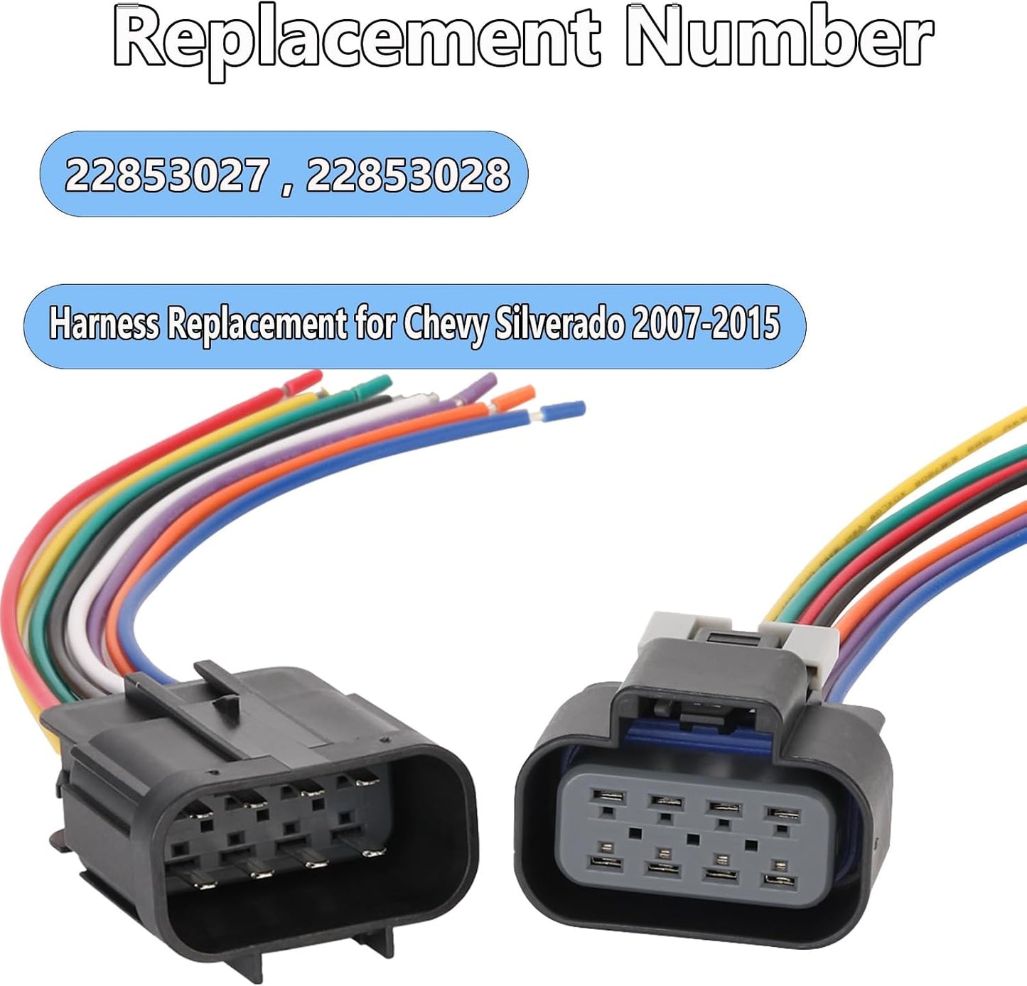 Cable conector 8 pines faros Chevy SilveradoHD 07-15