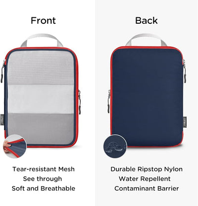 Bolsas malla transparente para equipaje y tocador 6uds azul