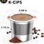 Filtro de café reutilizable K-Cup sin BPA acero inoxidable paquete de 2